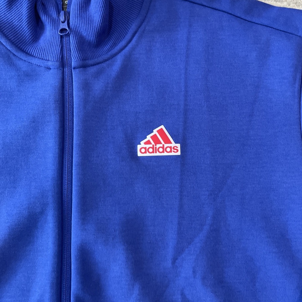 Adidas Mens Future Icons Badge of Sport Track Jacket IS9595 FI Boss Blue Large - Picture 4 of 6